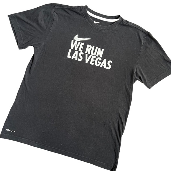 NIKE BLACK DRI-FIT SHORT SLEEVE CREWNECK LAS VEGAS T-SHIRT SIZE M - Picture 2 of 7